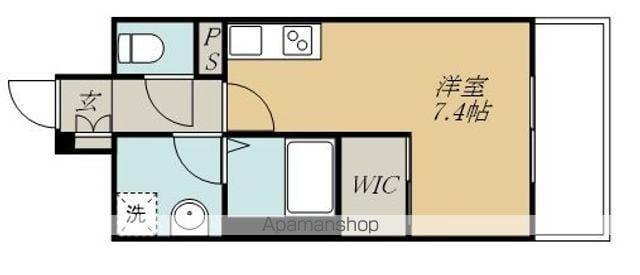 デュオフラッツ仙台木町通(ワンルーム/11階)の間取り写真