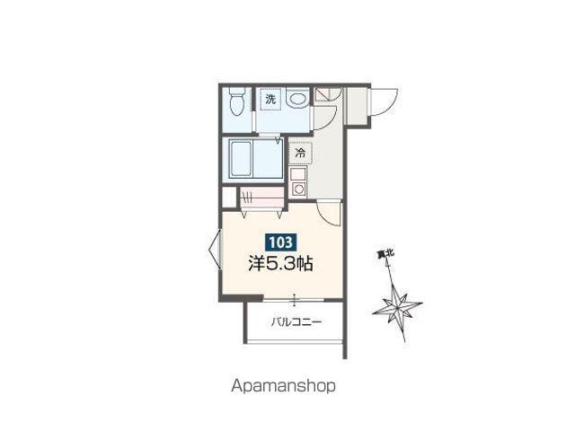 ルーチェ旭(1K/1階)の間取り写真