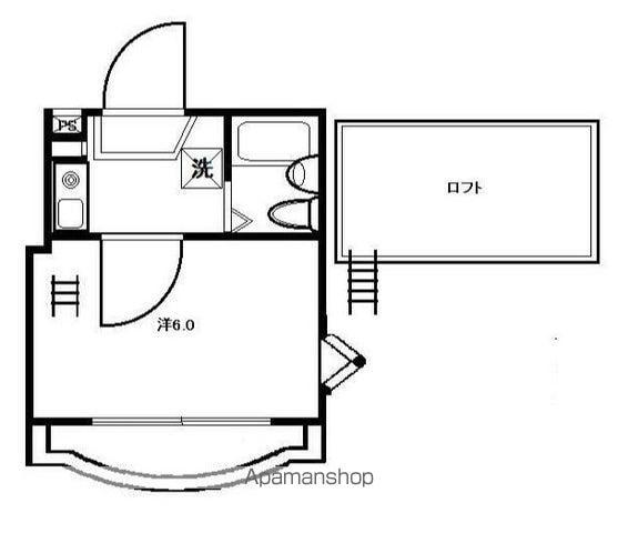 エスペラント馬橋(1K/2階)の間取り写真