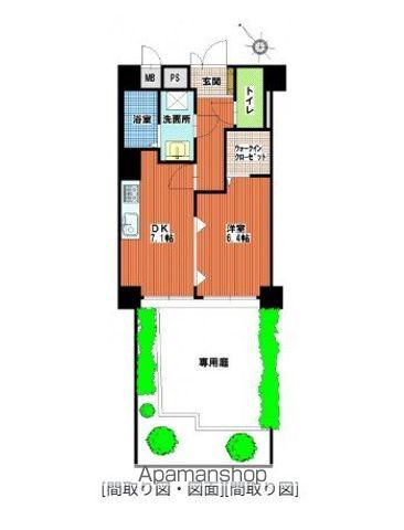 ステイツ天神東Ⅱ(1LDK/1階)の間取り写真