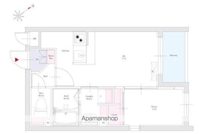 リアンレガーロ南本町(1DK/5階)の間取り写真