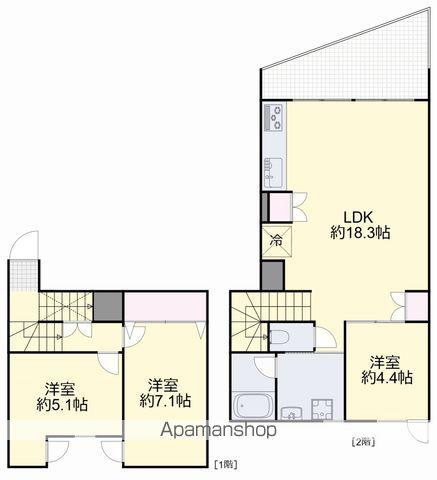 ETENA中仙道西 南棟(3LDK/2階)の間取り写真