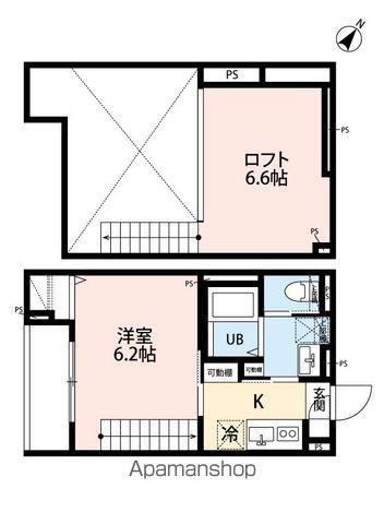 ROBOT HOME 北柏Ⅲ(1K/2階)の間取り写真