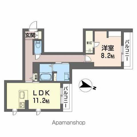 ベレオRIAN Ⅱ(1LDK/3階)の間取り写真