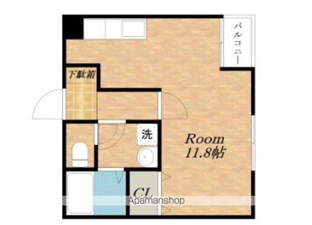 シャトレー参番館(ワンルーム/1階)の間取り写真