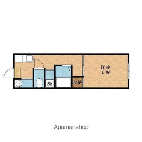 ペントハウス馬場町(1DK/5階)の間取り写真