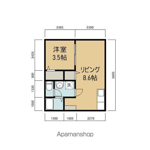 タウニィ翼(1LDK/2階)の間取り写真