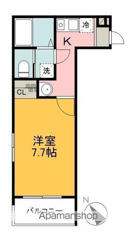 MELLAS新狭山Ⅲ(1K/2階)の間取り写真