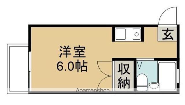 コーポF(ワンルーム/2階)の間取り写真