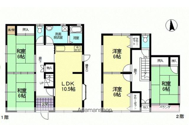 名鉄広見線 御嵩駅 徒歩19分 2階建 築31年(5LDK)の間取り写真