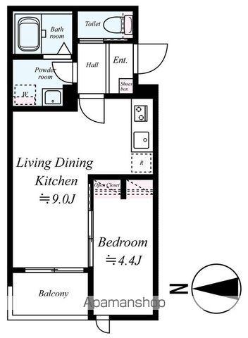 GRADUS八千代中央(1LDK/2階)の間取り写真
