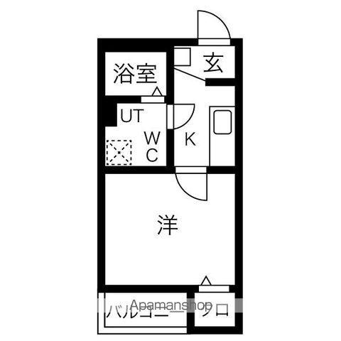 A-FLAT(1K/3階)の間取り写真