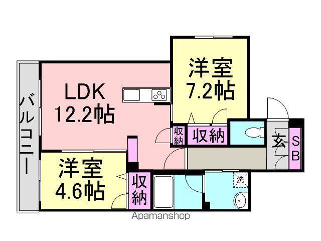 DS COURT塚口(2LDK/1階)の間取り写真
