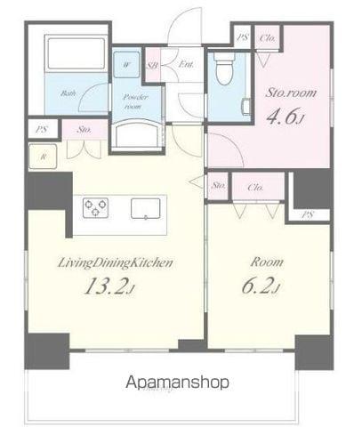 PARK RESIDENCE HARAJUKU(1SLDK/2階)の間取り写真