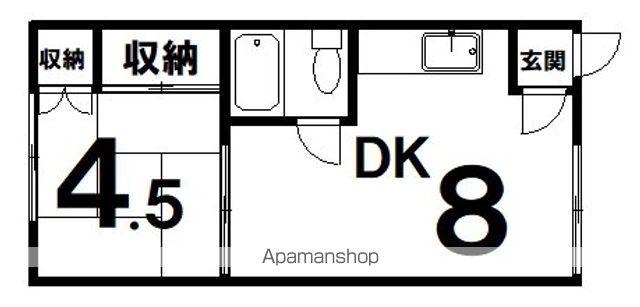 コーポ入江(1LDK/2階)の間取り写真