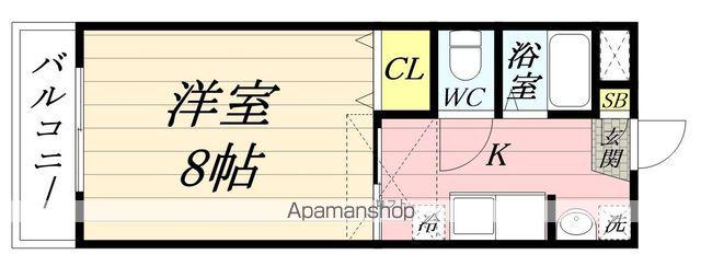 YMレジデンス(1K/2階)の間取り写真