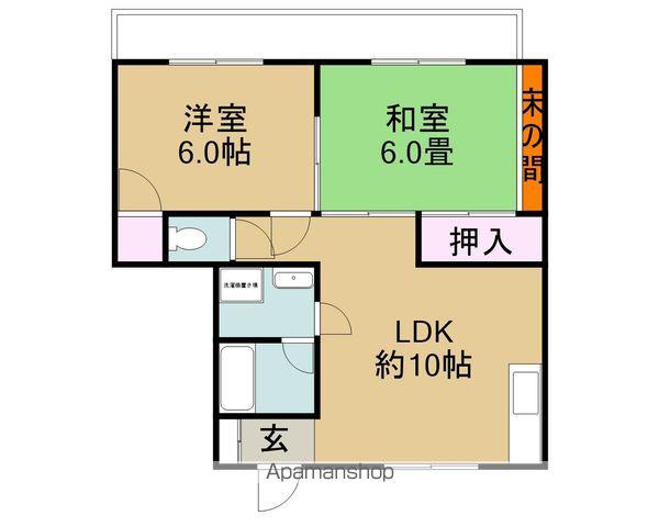 Aハイツ(2LDK/1階)の間取り写真