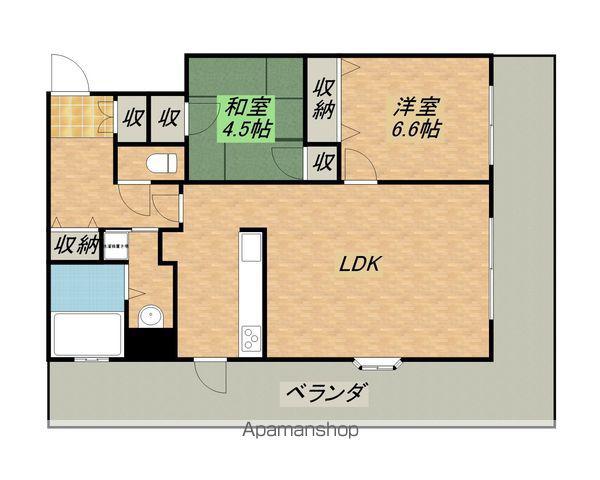 VIVACE大手門(2LDK/3階)の間取り写真