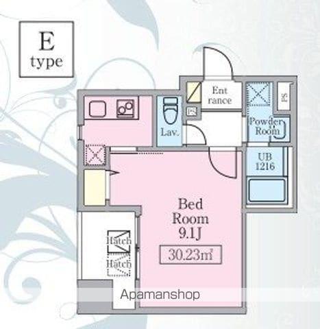 アビタシオン創(1K/3階)の間取り写真