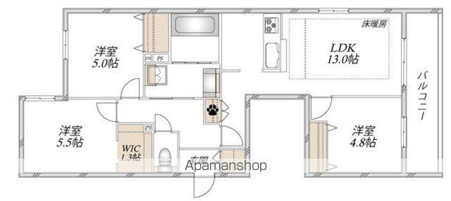 CHOUETTE MAISON(3LDK/2階)の間取り写真