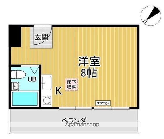 フロンティ松伝(ワンルーム/1階)の間取り写真