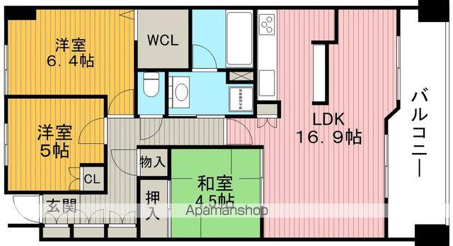 サーパスシティ豊中(3LDK/8階)の間取り写真