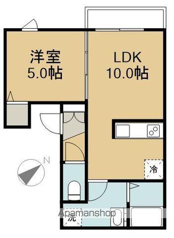MAULOA 下丸子(1LDK/2階)の間取り写真