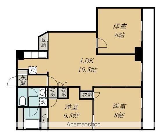 フェリシア小田原マンション(3LDK/2階)の間取り写真