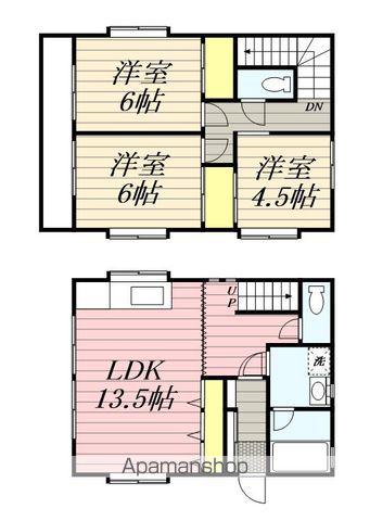 千葉県千葉市稲毛区 2階建 築20年(3LDK)の間取り写真
