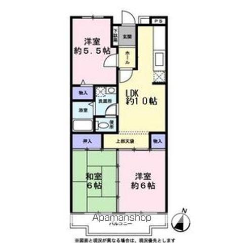 メゾンM香ヶ丘(3LDK/2階)の間取り写真