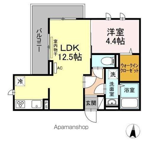 レジデンスSUMIHOU III(1LDK/3階)の間取り写真