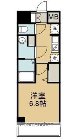 グランカーサ行徳(1K/3階)の間取り写真