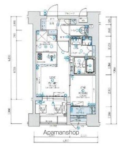 アクロス六本松 ラ・クラス(1LDK/7階)の間取り写真