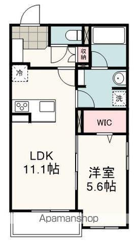 西脇マンション(1LDK/4階)の間取り写真