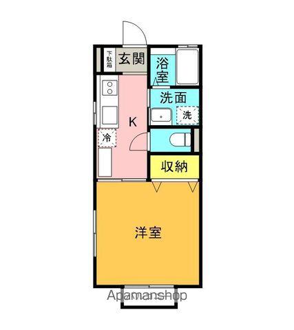 ユウケイハイツ A棟(1K/1階)の間取り写真