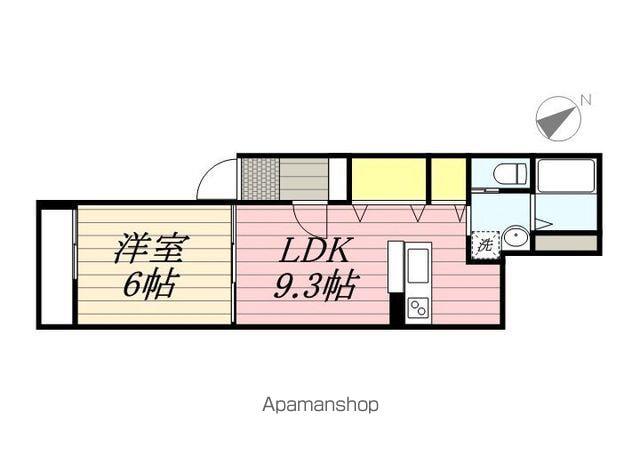 AK XX2(1LDK/2階)の間取り写真
