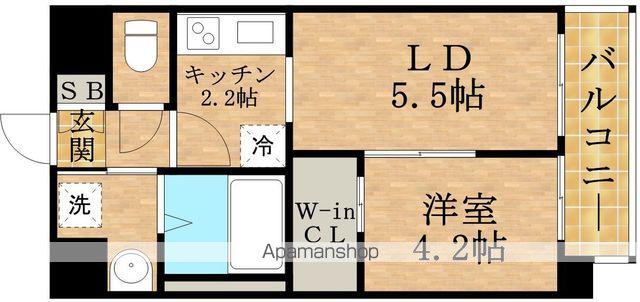 スプランディッド新大阪DUE(1DK/7階)の間取り写真