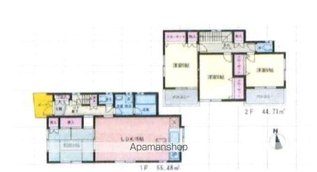 東武鉄道野田線 逆井駅 徒歩32分 2階建 築21年(4LDK)の間取り写真