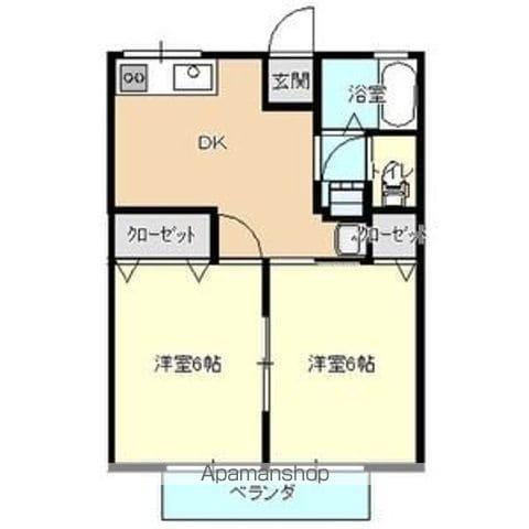 シティハイムセンチュリーⅠ(2DK/1階)の間取り写真