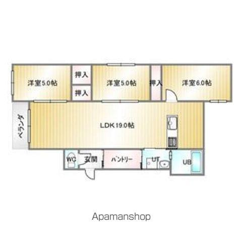 I-TOWN こはく(3LDK/1階)の間取り写真