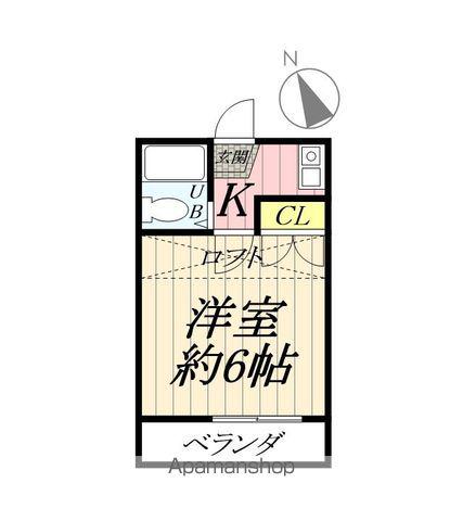 ドエルホーユー早稲田(1K/2階)の間取り写真