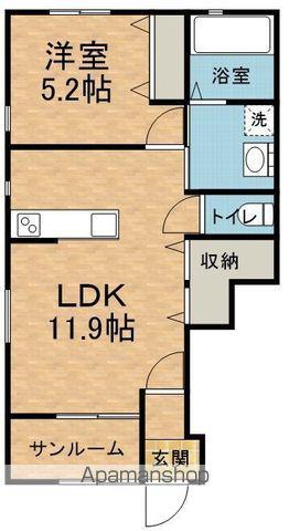 クアトロ常盤(1LDK/1階)の間取り写真