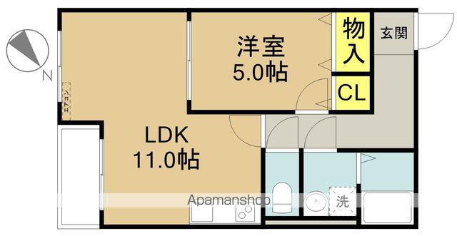 ハートフルバロンマーノ(1LDK/2階)の間取り写真