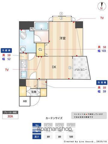 ジュエル荻窪(1DK/4階)の間取り写真
