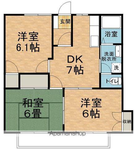 フレグランスTOGETHER(3DK/1階)の間取り写真