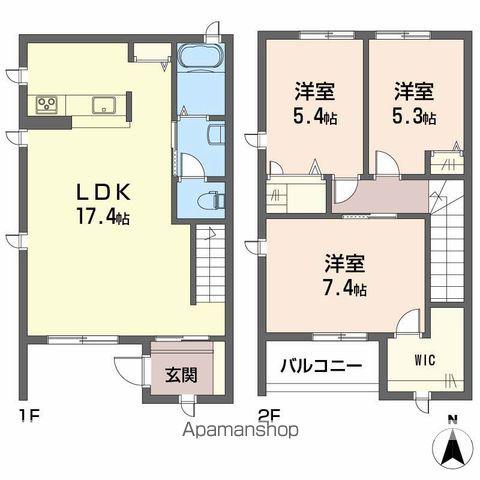 エターナルコート B棟(3LDK/1階)の間取り写真