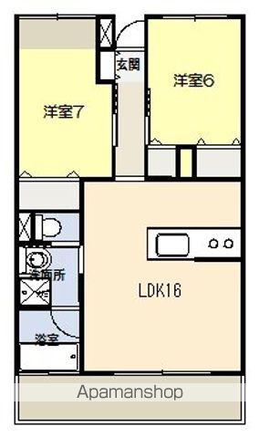TOPTOWN八代(2LDK/3階)の間取り写真
