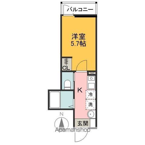 MELLAS入間市Ⅳ(1K/3階)の間取り写真