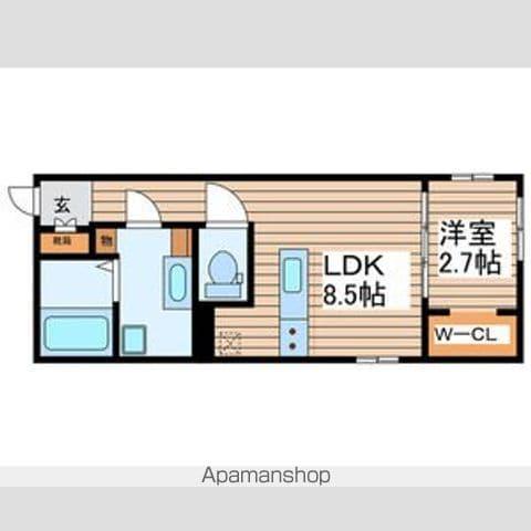 AMIRL PREMIER HEIAN-DORI(1LDK/2階)の間取り写真