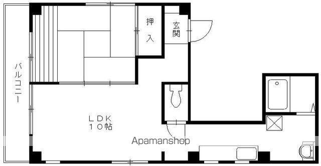 アカデミアワン(ワンルーム/2階)の間取り写真